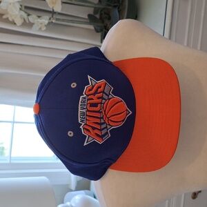 Mitchell & Ness Mens Classic Wool NY Knicks‎ Cap Blue/Orange Fitted Size 7.5